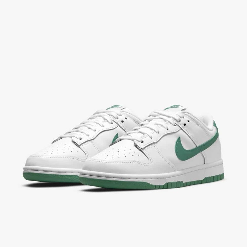 nike dunk low green white